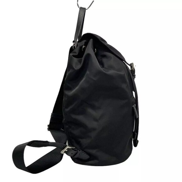 Auth PRADA - Black Nylon Leather Backpack - Picture 2 of 14